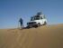 My car bogged down in the desert.